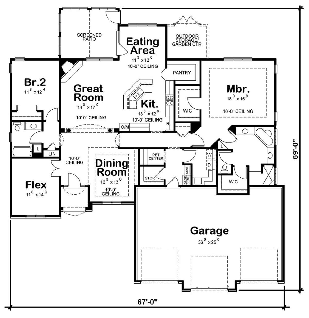 Floorplan 1 for House Plan #402-01482