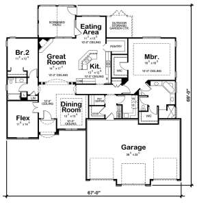 Floorplan 1 for House Plan #402-01482