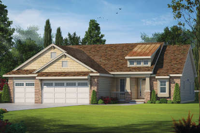 2 Bed, 2 Bath, 1853 Square Foot House Plan - #402-01483