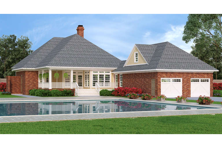 Southern House Plan #048-00256 Elevation Photo