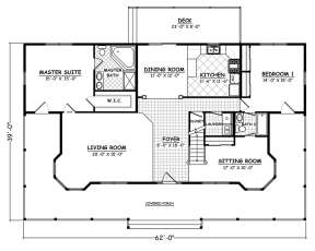 Floorplan 1 for House Plan #526-00006
