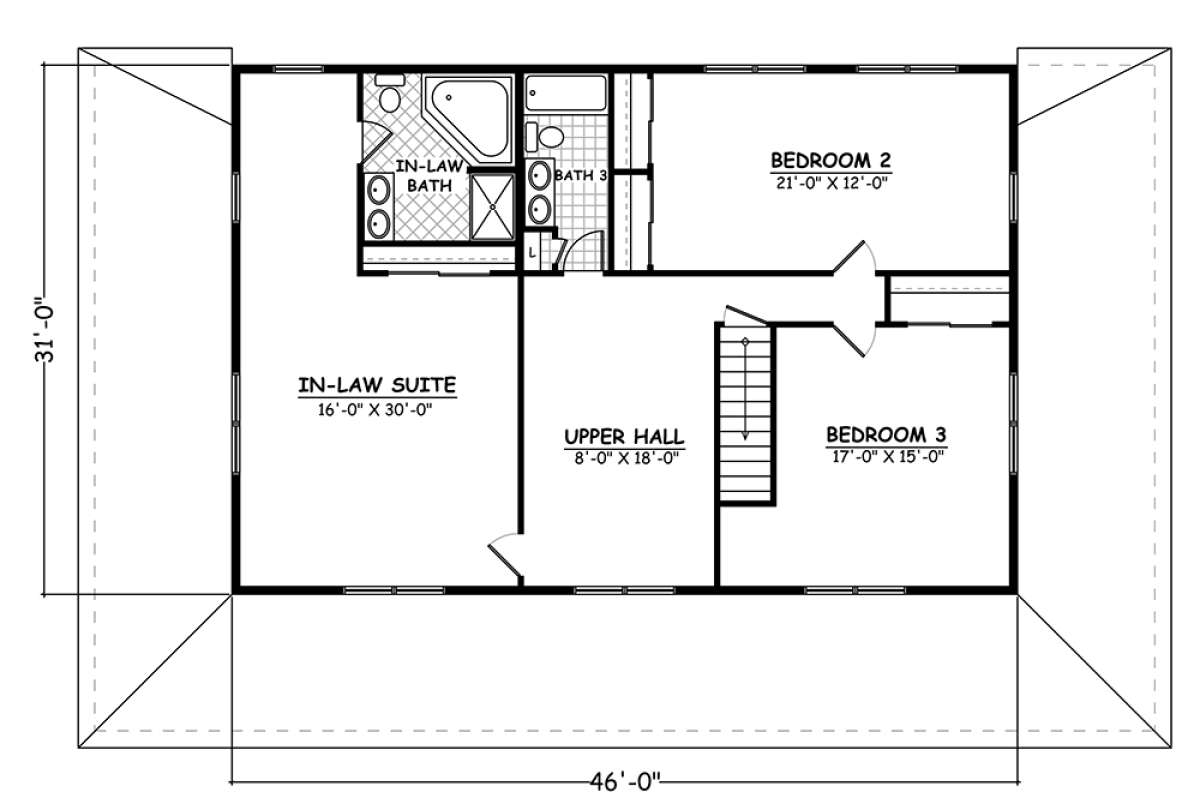 Floorplan 2 for House Plan #526-00006