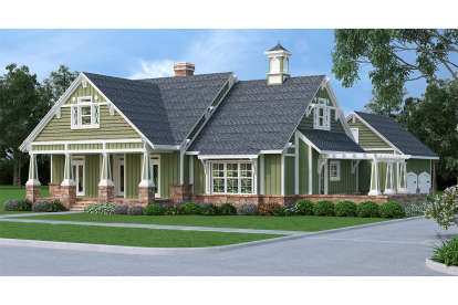 Country House Plan #048-00257 Elevation Photo