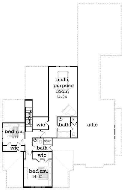 Floorplan 2 for House Plan #048-00257