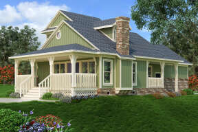 Cottage House Plan #048-00260 Elevation Photo