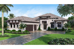 Florida House Plan #207-00052 Elevation Photo