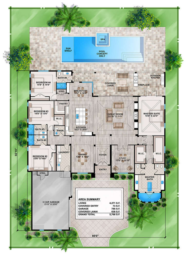 House Plan House Plan #18808 Drawing 1