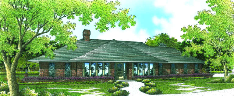 Traditional House Plan #048-00138 Elevation Photo