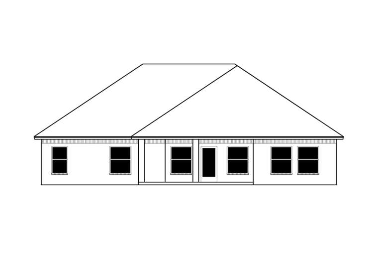 Ranch House Plan #677-00005 Elevation Photo