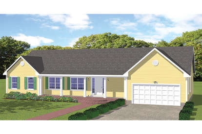 Ranch House Plan #526-00010 Elevation Photo
