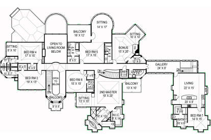 Floorplan 1 for House Plan #4195-00001