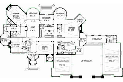 Floorplan 2 for House Plan #4195-00001