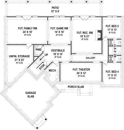 Floorplan 2 for House Plan #4195-00002
