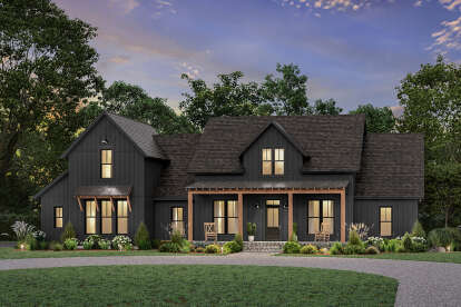 Modern Farmhouse House Plan #041-00169 Elevation Photo