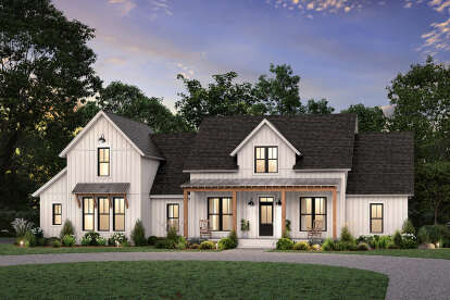 Modern Farmhouse House Plan #041-00169 Elevation Photo