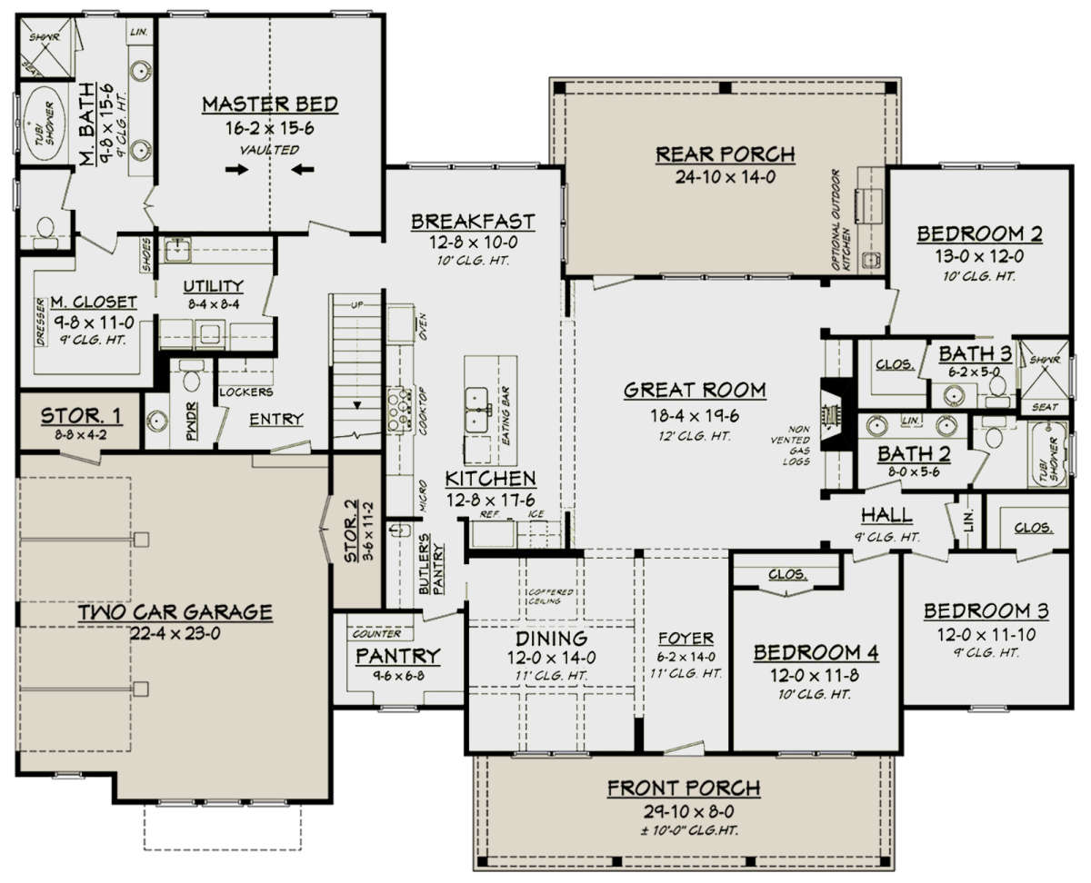 Main Floor for House Plan #041-00169