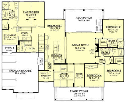 Main Floor for House Plan #041-00169