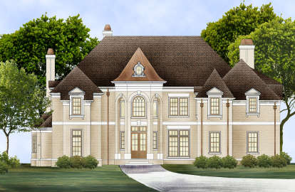 Luxury House Plan #4195-00005 Elevation Photo