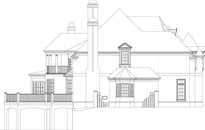 Luxury House Plan #4195-00005 Elevation Photo