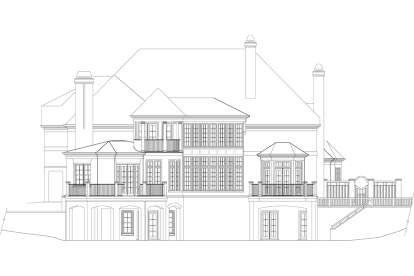 Luxury House Plan #4195-00005 Elevation Photo