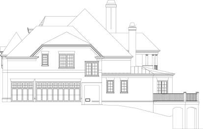 Luxury House Plan #4195-00005 Elevation Photo