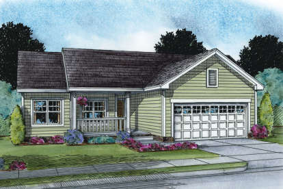Ranch House Plan #402-01485 Elevation Photo