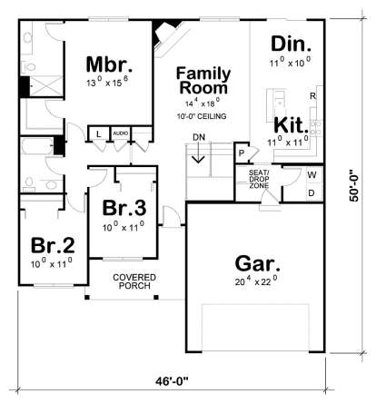 Floorplan 1 for House Plan #402-01485