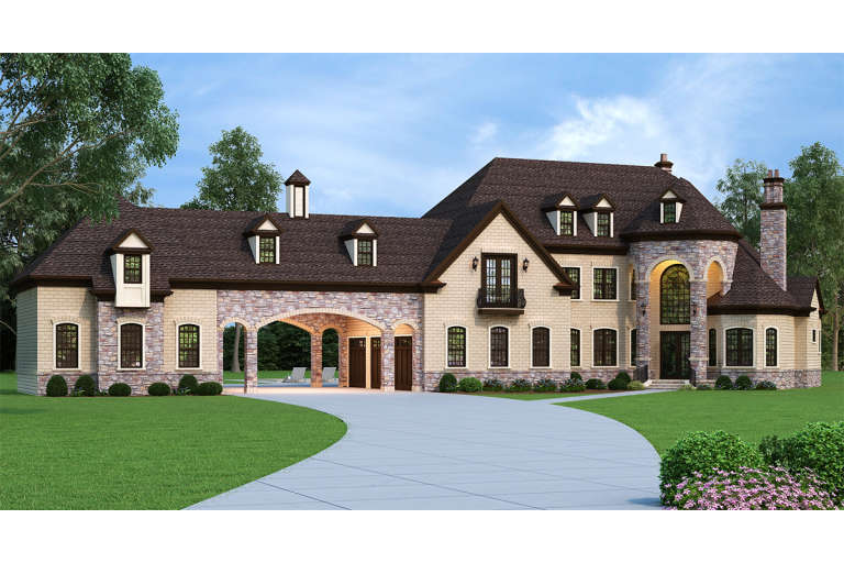 French Country House Plan #4195-00007 Elevation Photo