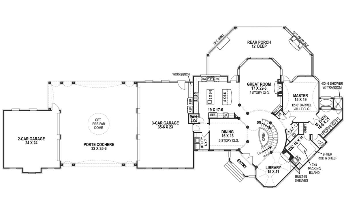 Floorplan 1 for House Plan #4195-00007
