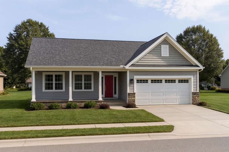 House Plan House Plan #18823 Angled Front Elevation