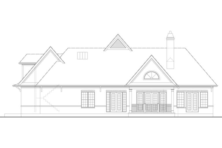 Traditional House Plan #4195-00008 Elevation Photo
