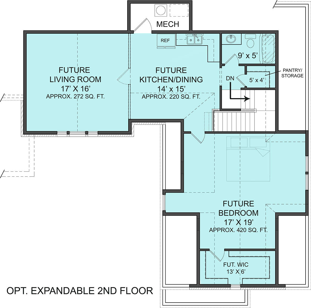 Optional Floorplan 2 for House Plan #4195-00008