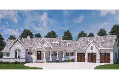 Craftsman House Plan #4195-00009 Elevation Photo