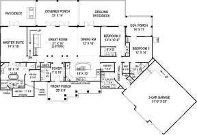 Floorplan 1 for House Plan #4195-00009