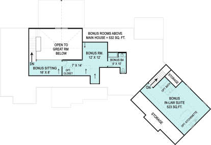 Optional Floorplan 2 for House Plan #4195-00009