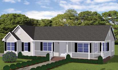 2 Bed, 1 Bath, 1030 Square Foot House Plan - #526-00012