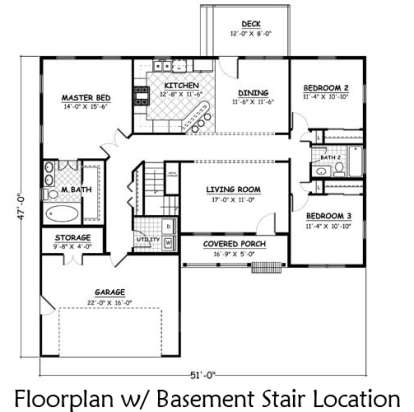Floorplan 2 for House Plan #526-00015