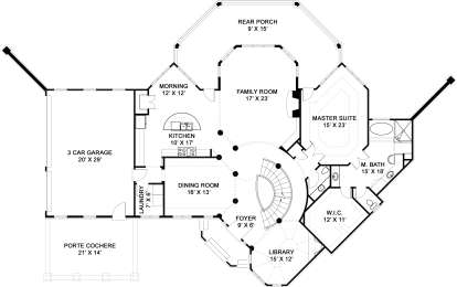 Floorplan 1 for House Plan #4195-00013