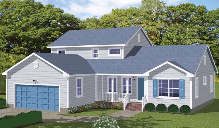 Traditional Plan: 2,128 Square Feet, 4 Bedrooms, 3 Bathrooms - 526-00016