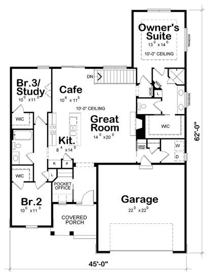 Floorplan 1 for House Plan #402-01488
