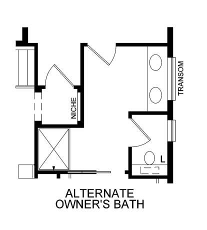 Alternate Bath for House Plan #402-01488