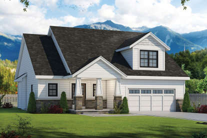 Craftsman House Plan #402-01489 Elevation Photo