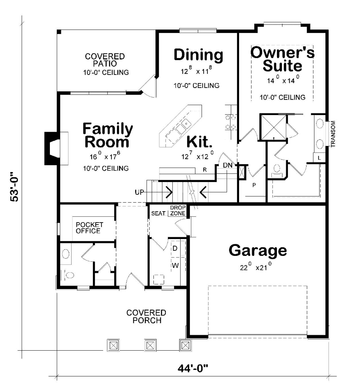 Floorplan 1 for House Plan #402-01489