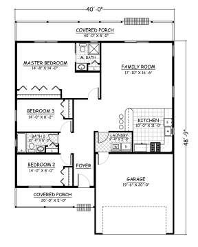 Floorplan 1 for House Plan #526-00019