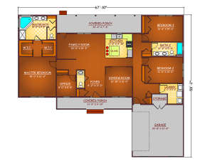 Floorplan 1 for House Plan #526-00020