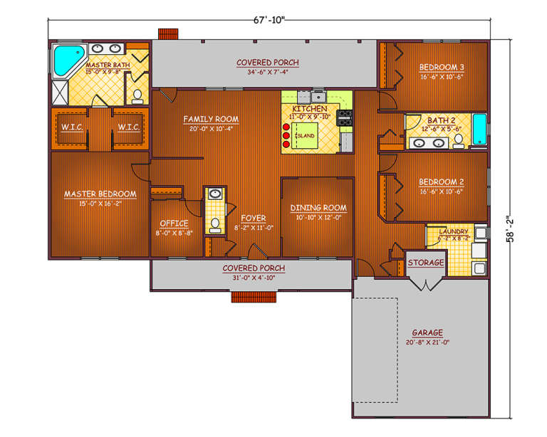 House Plan House Plan #18842 Drawing 1