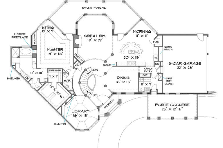 House Plan House Plan #18844 Drawing 1