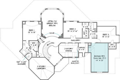 Second Floor for House Plan #4195-00014