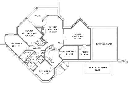 Basement  for House Plan #4195-00014