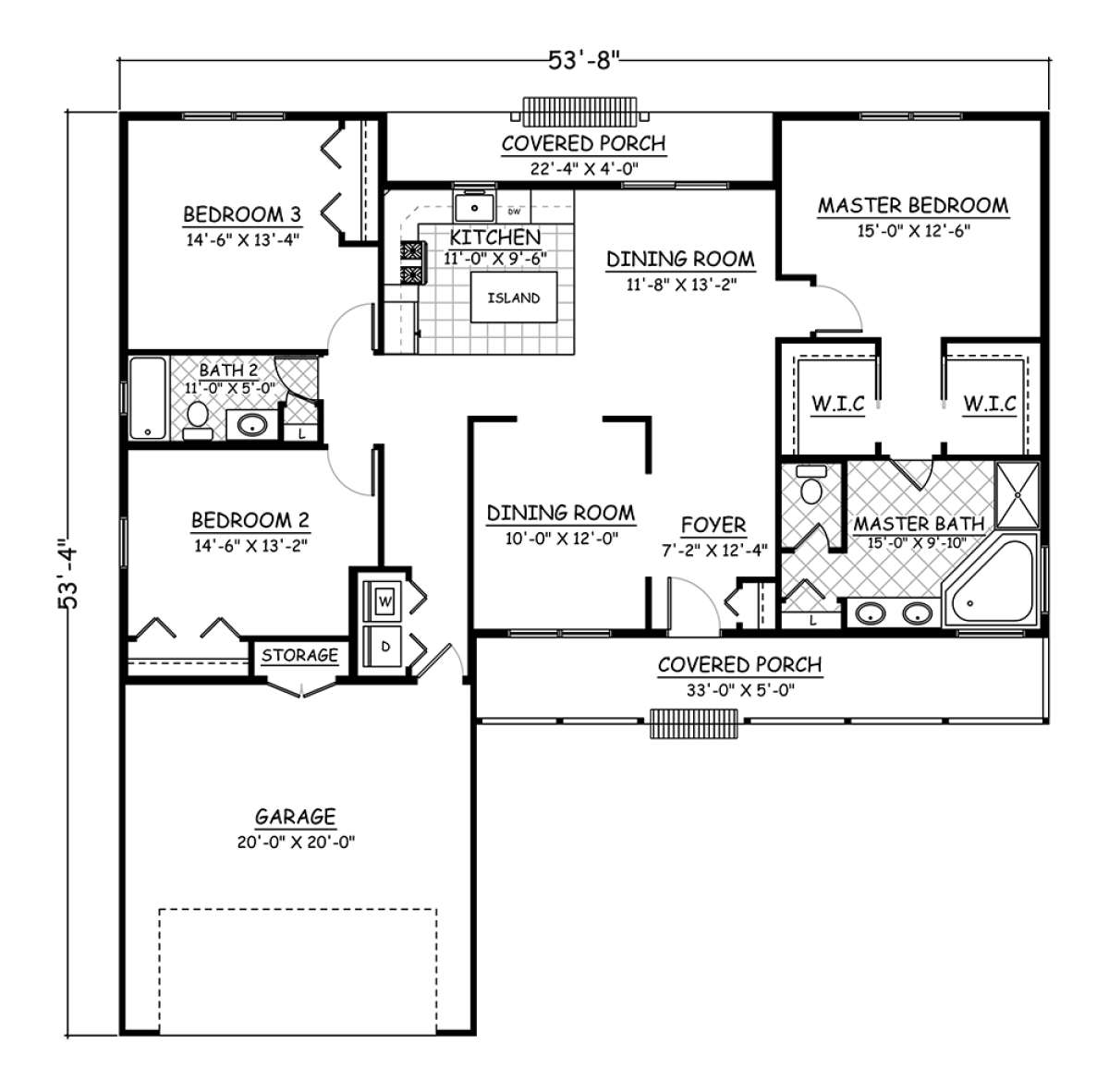 Floorplan 1 for House Plan #526-00022